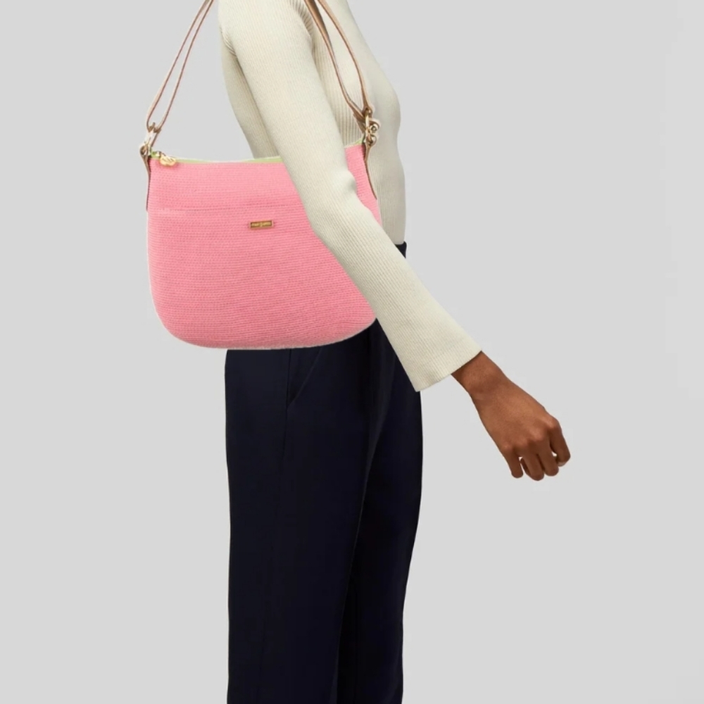 Eric Javits Raffia straw shoulder bag in black